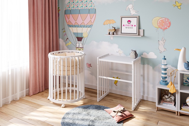 Dönüştürülebilir yatak 8 'i 1 arada Eva Standart - Beyaz