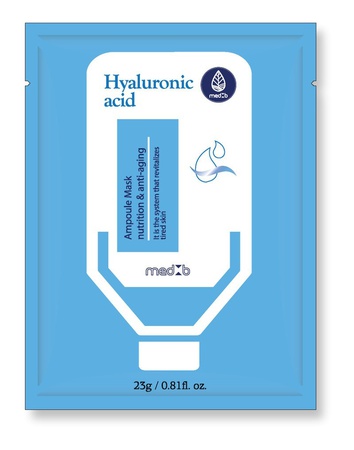 Тканевая маска-ампула с гиалуроновой кислотой MED B Hyaluronic Acid Ampoule Active Mask, 23 г
