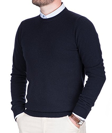 % 100 doğal kaşmirden yapılmış erkek süveter.