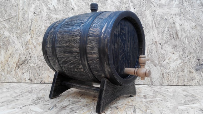 Бочка 5 литров "Под старину, внутрний обжиг - сред