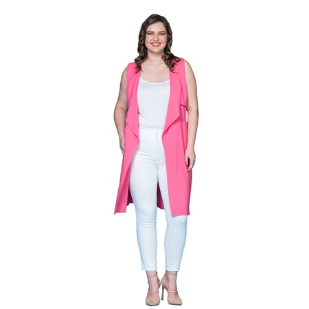 Креповая жилетка большого размера