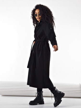 Пальто #4045 модель оверсайз 42-44 подойдёт до 50 размера