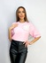 Футболка свободного кроя с розочкой