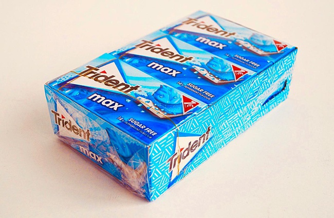 Жевательная резинка без сахара Trident max 27 гр Перечная мята