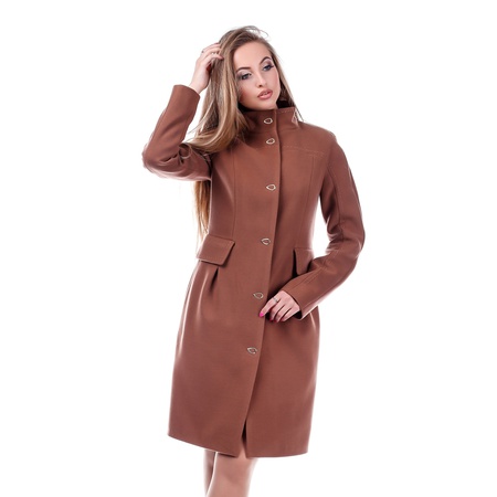 женское пальто виктория шоколадного цвета