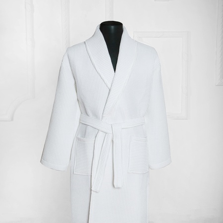 Халат вафельный, ворот Кимоно или Шаль