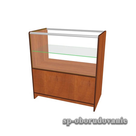 Прилавок с широким стеклом