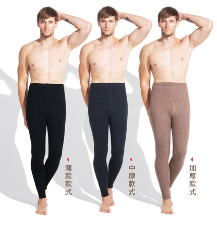 Мужские тонкие шерстяные брюки осень/зима Толстые флисовые брюки Теплые длинные кальсоны Леггинсы шерстяные теплые брюки