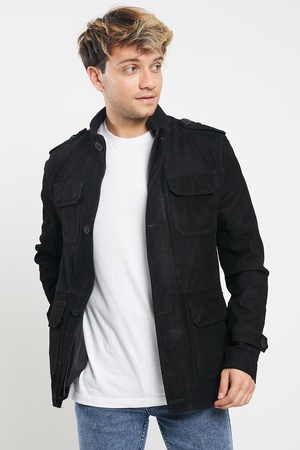 Кожаная куртка мужская - Regular Fit