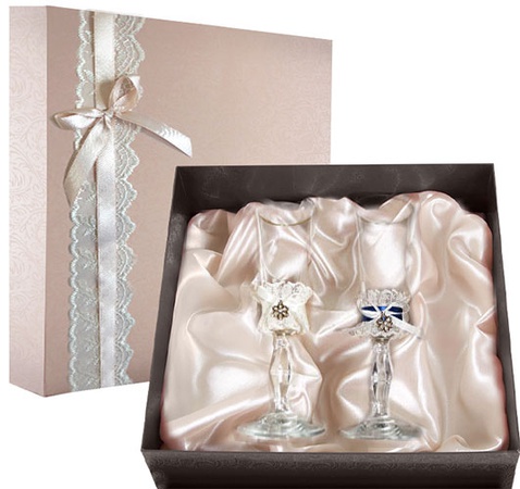 НАБОР СВАДЕБНЫХ БОКАЛОВ РЕТРО №12
