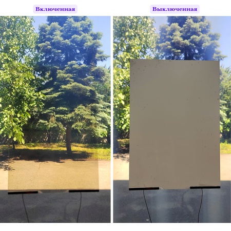 Griden şeffafa değişken şeffaflık işlevine sahip akıllı film Proektsia. Rulo 150cm X 50m