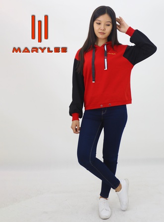Wholesale knitted hoodies for women with print (click-print)
