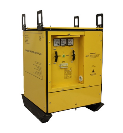 Station transformer for heating concrete SPB-63