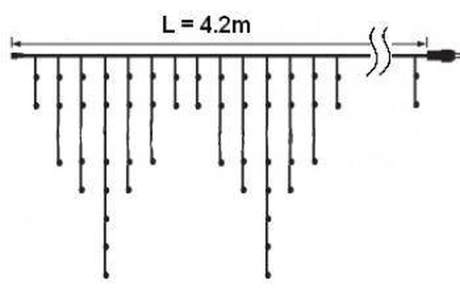 Бахрома светодиодная LED-SKI-4.2M/0.8-220V-W