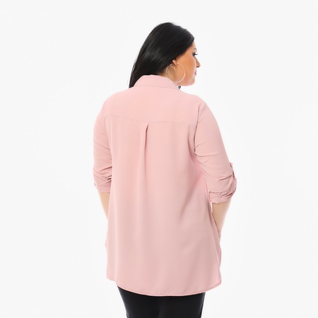 Шелковая креповая рубашка большого размера