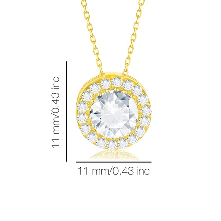 Even & Pétra 14 Ayar Altın Taşlı Geniş Kalıp Tektaş Kolye