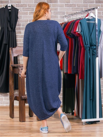 Платье П-436_темно-синий