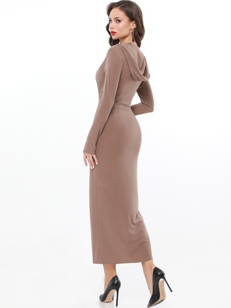 Kapüşonlu yazlık gece elbisesi