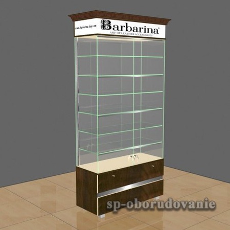 Витрина из стекла и лдсп 2100х1000х400