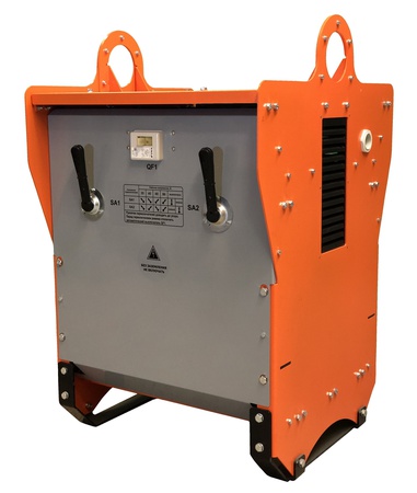 Station (transformer) for heating concrete and soil