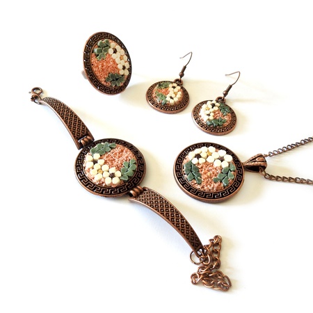 مجموعة الفسيفساء الطبيعية المصنوعة يدويًا