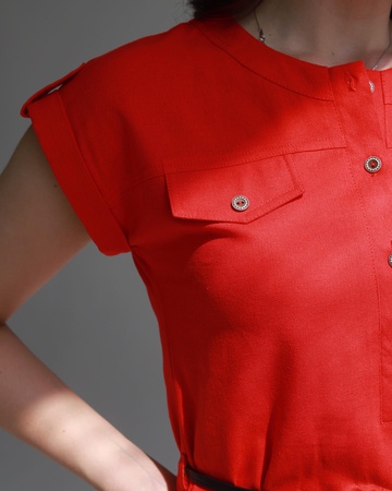 Платье лён. Размерный ряд 44-50, 46-52