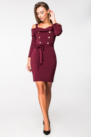 Kadın elbisesi &quot;Düğmeli&quot; jarse Napoli