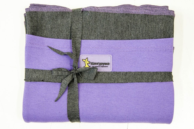 Слинг-шарф трикотажный Кенгуруша Mix, графит-черни