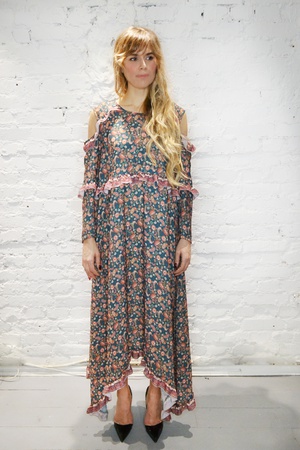 YEŞİL BOHEMIAN elbise