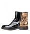 Lacquered ankle boots with gold heel s113