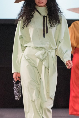 80s Mint Padded Dress