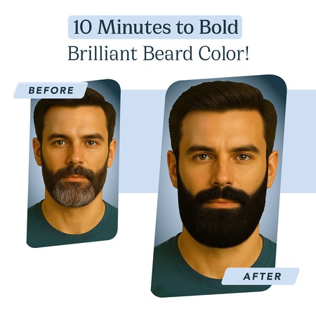 EVANO Professional Beard Color For Men Natural Black 50g | Non Drip | Stain Free| Long Lasting | 100% Grey Coverage in 10 Minute with Moroccan Argan Oil, Ammonia Free Beard Colour