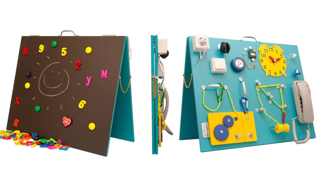 Бизиборд Woodle "Классик" 50 х 60 см, 2-е стороны