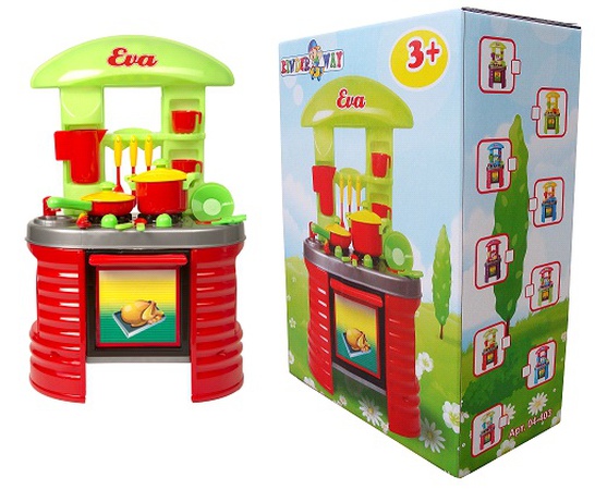 Кухня ЕВА с посудой 46,5x78x28см, в коробке (2шт)