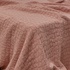 Timsah Kabartmalı Pamuk Örme Battaniye Pembe
