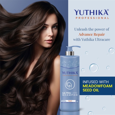 Yuthika Professional Shampoo for Women & Men With Meadfoam Seed Oil, For Weak, Dry and Frizzy Hair, All Hair Types, (1 ltr)