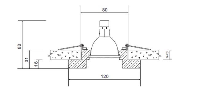 Alçı lamba SV 7003