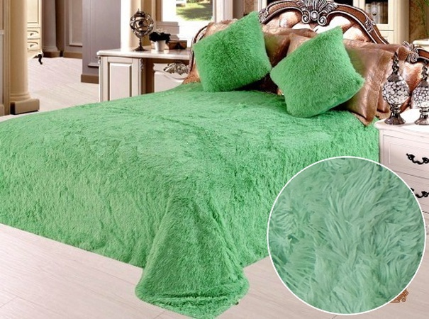 Покрывало Шиншилла длинный ворс евро 220\240