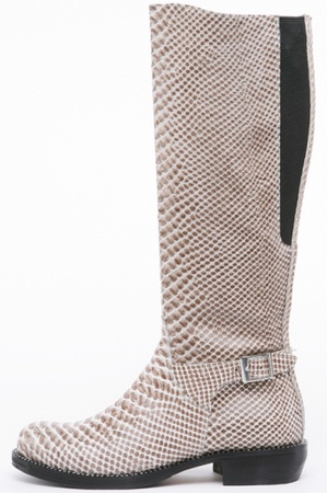 灰色蟒蛇皮靴S066