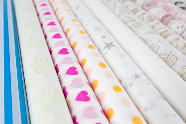 Siliconized baking paper with "Spring" pattern (roll 8m)