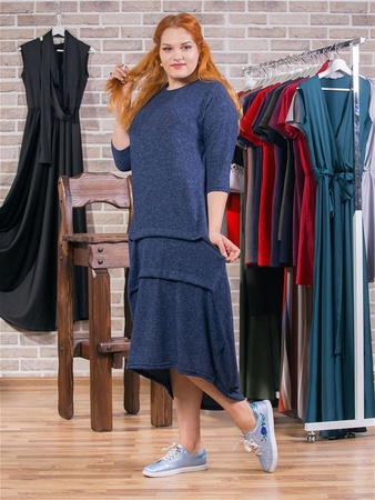 Платье П-436_темно-синий