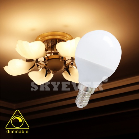 Светодиодная лампа Global G45/P45 (G14) 6 Вт с регулируемой яркостью E26/E27/E12/E14