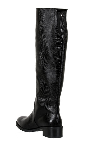 Женские сапоги, кожа под змею <G1162>