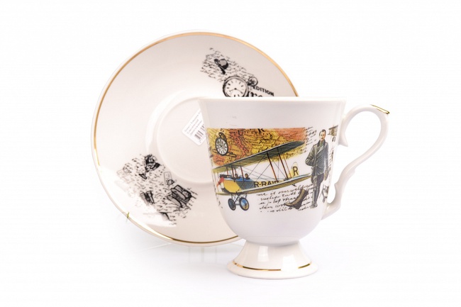 Бокал с блюдцем 600 мл Джентельмены (Классический)