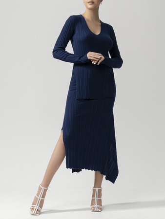 Трикотажная миди-юбка