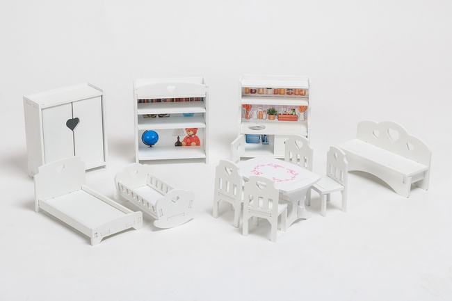 Furniture set for dolls 15-20 cm (without staining)