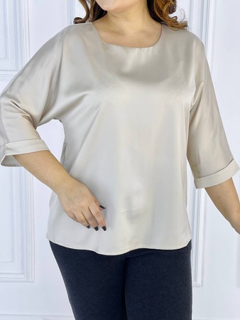 Kadın basic ipek reglan bluz