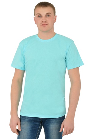 Футболка мужская однотонная к/р