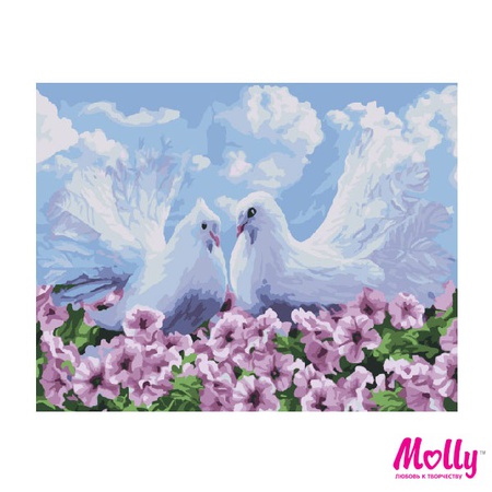 Картина по номерам Пара голубей