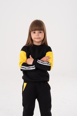 Свитшот черно-желтый с тесьмой Yumster YC.02.09.008